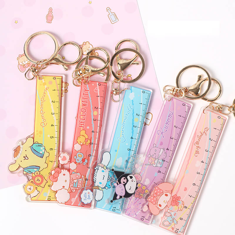 Sanrio Characters Ruler Charm Keychain – KawaiiEnvy