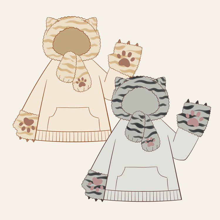 kawaii-cat-paw-hat-scarf-mitten-3-in-1-patchwork-hoodie-design-picture