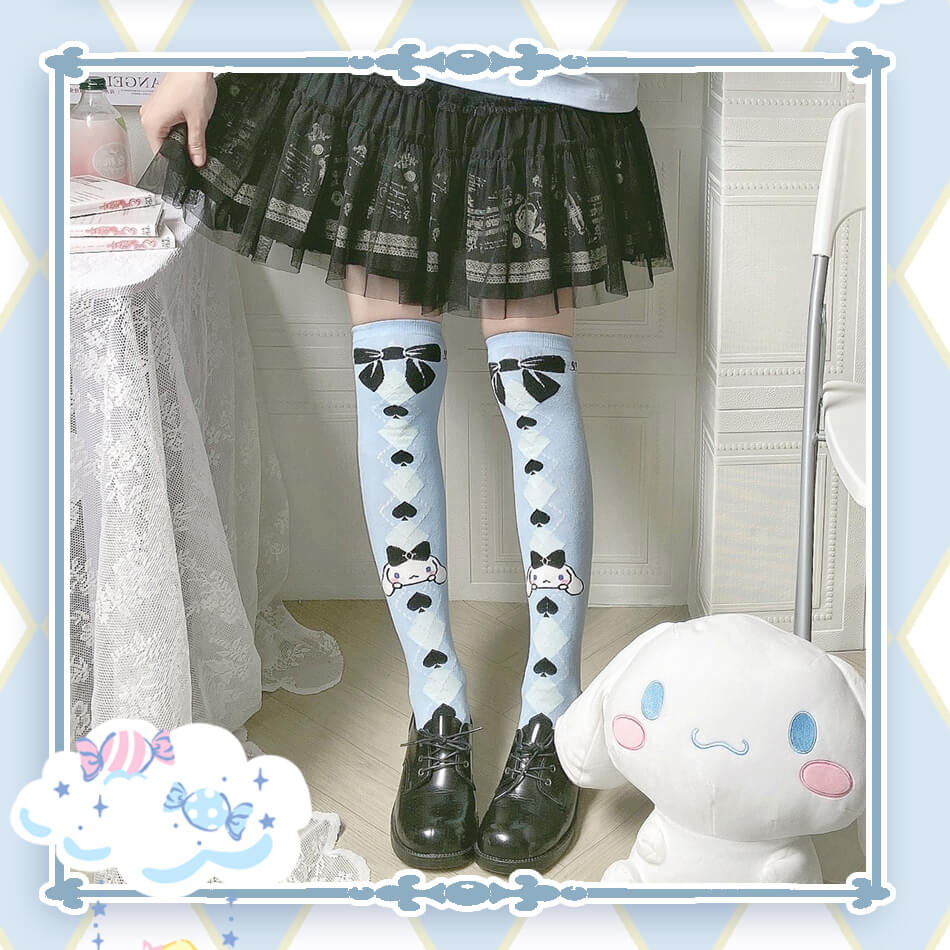 kawaii-cinnamoroll-alice-pattern-over-the-knee-socks