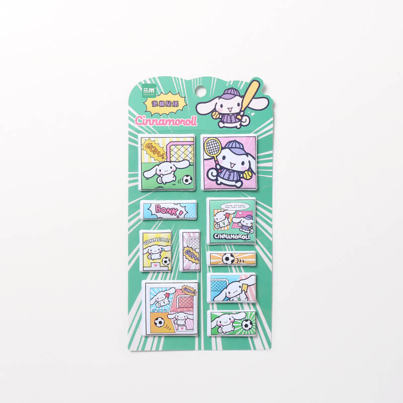 kawaii-cinnamoroll-puffy-stickers-comic-style-one-sheet