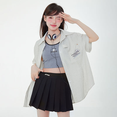 kawaii-cinnamoroll-short-sleeve-pinstripe-pattern-oversized-blouse