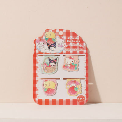 kawaii-cute-4pcs-magnetic-bookmark-sanrio-family