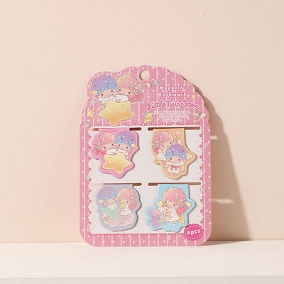 kawaii-cute-4pcs-magnetic-bookmark-set-little-twin-star