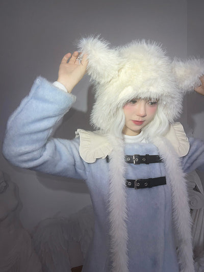 kawaii-hairy-sheep-ears-cross-pendants-lolita-white-hat