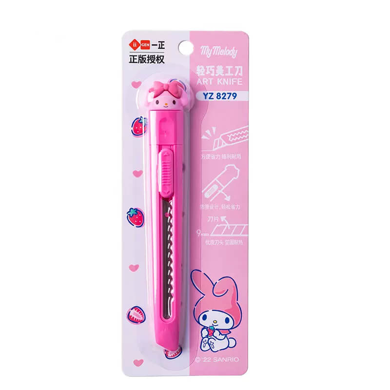 kawaii-my-melody-sanrio-portable-art-knife-hot-pink