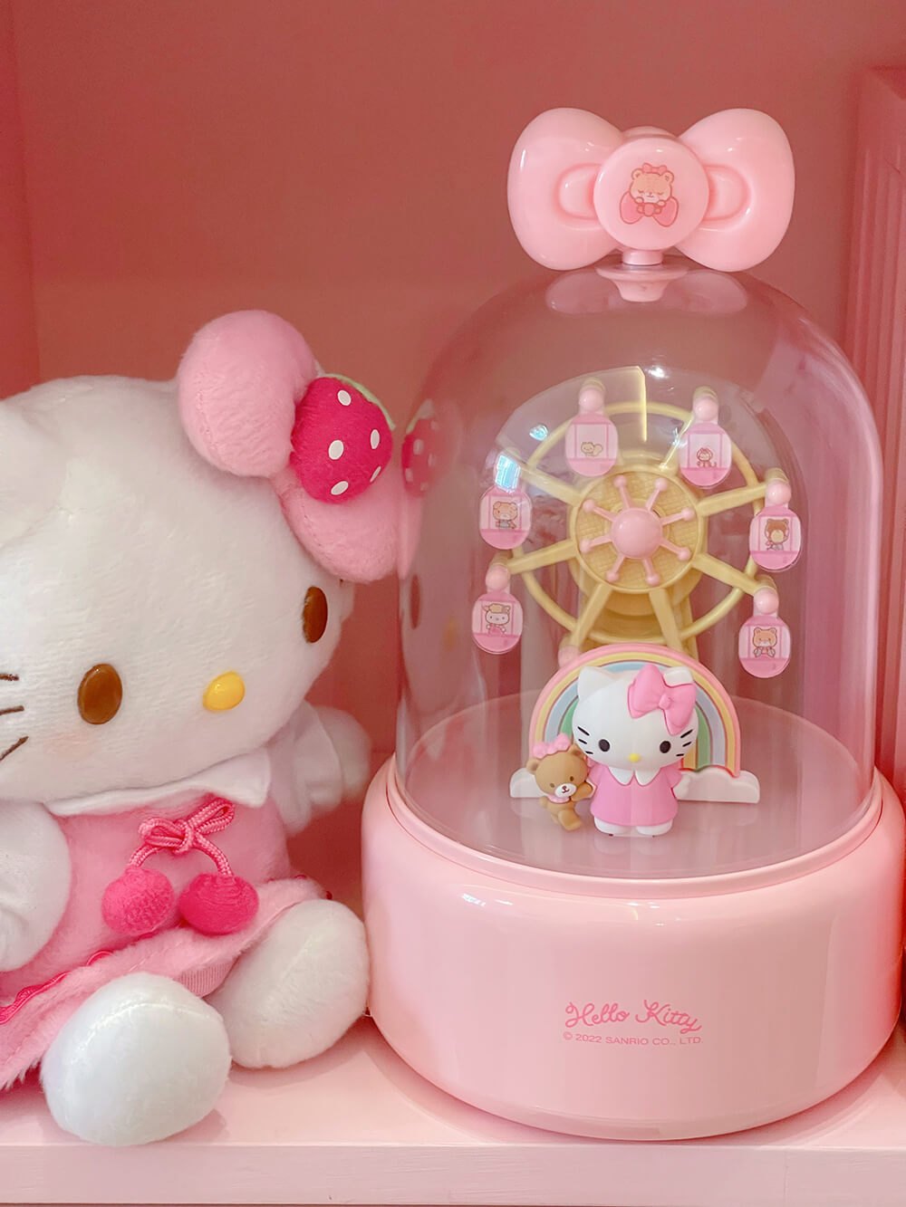 kawaii-pink-hello-kitty-doll-rotating-ferris-wheel-music-box-night-lamp