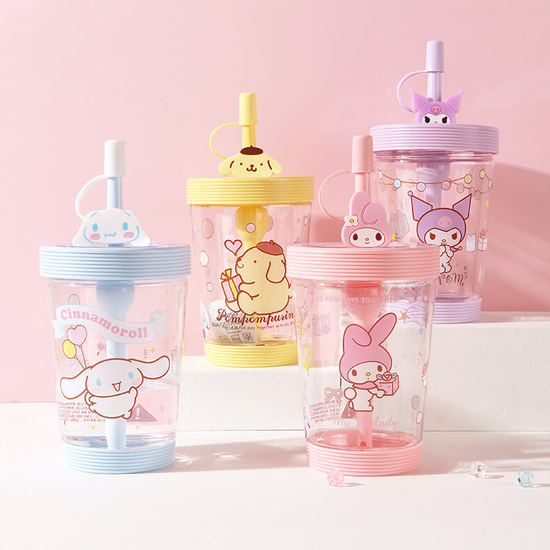 kawaii-sanrio-characters-portable-water-cup-with-straw-535ml