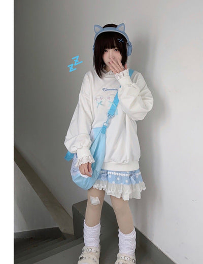 kawaii-sanrio-cinnamoroll-white-lace-sweatshirt-outfit