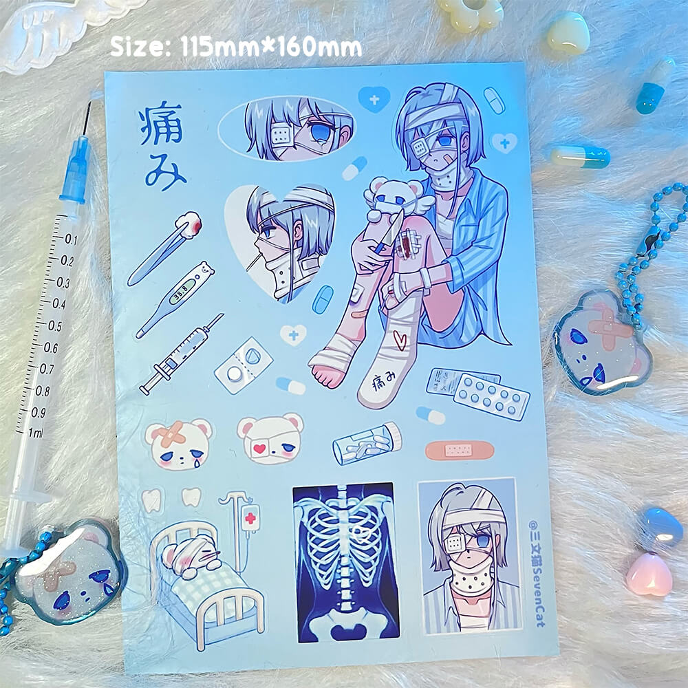 kokona-bandage-girl-deco-stickers-blue