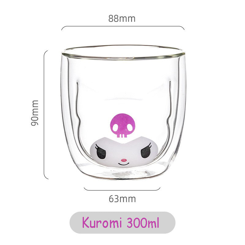 kuromi-glass-cup