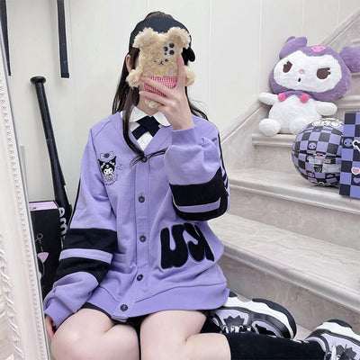kuromi-letterman-embroidery-jersey-varsity-jacket-purple
