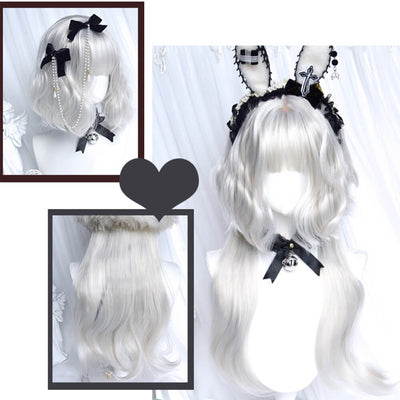 lolita-silver-Jellyfish-hairstyle-wool-curly-detachable-hair-extension-wig