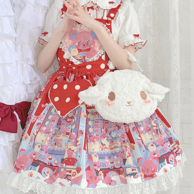 Cute-white-lamb-handbag-match-with-lolita-dress