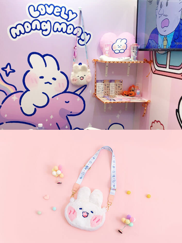 Lovely Mongmong Rabbit Crossbody Plush Bag - Kawaiienvy – KawaiiEnvy