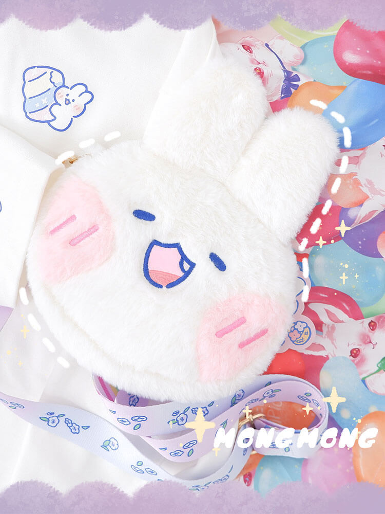 Lovely Mongmong Rabbit Crossbody Plush Bag - Kawaiienvy – KawaiiEnvy