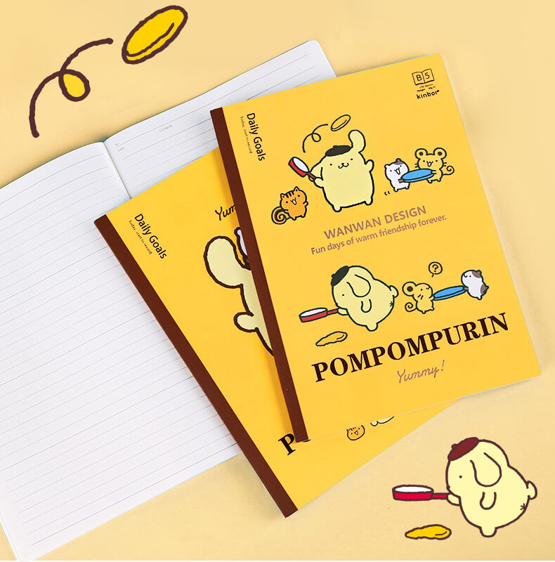 lovely-pompompurin-character-notebooks-two-pieces-set-yellow