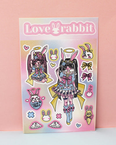 lovely-rabbit-girl-sticker-pink-blue