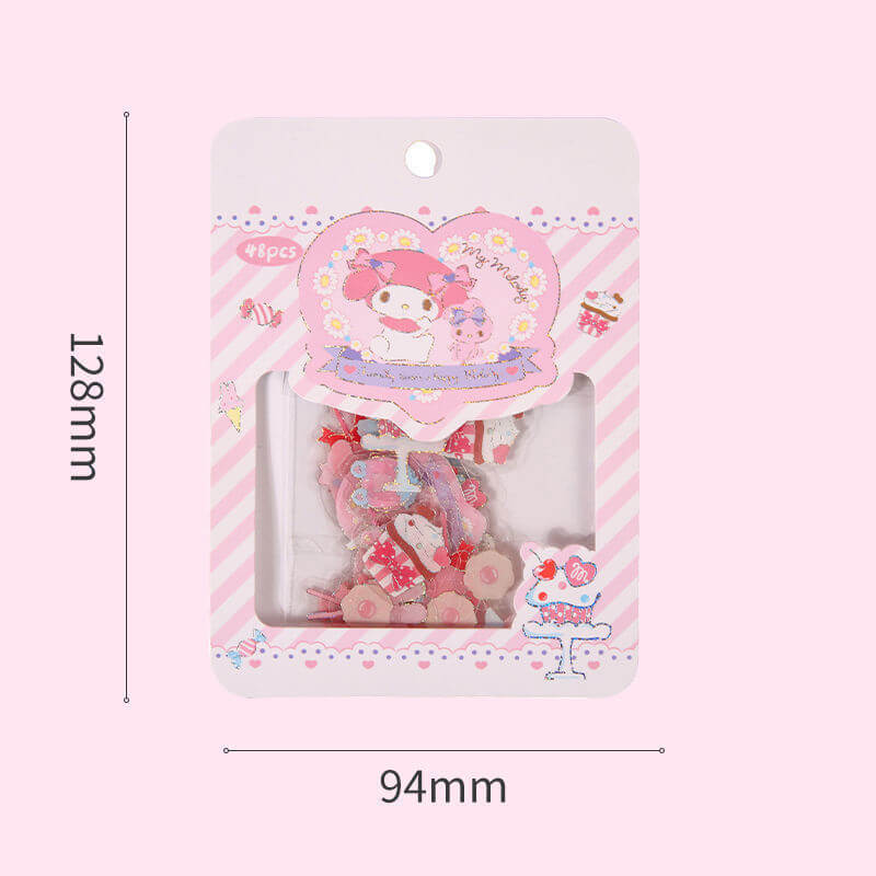 my-melody-pvc-stickers-48pcs-package-size