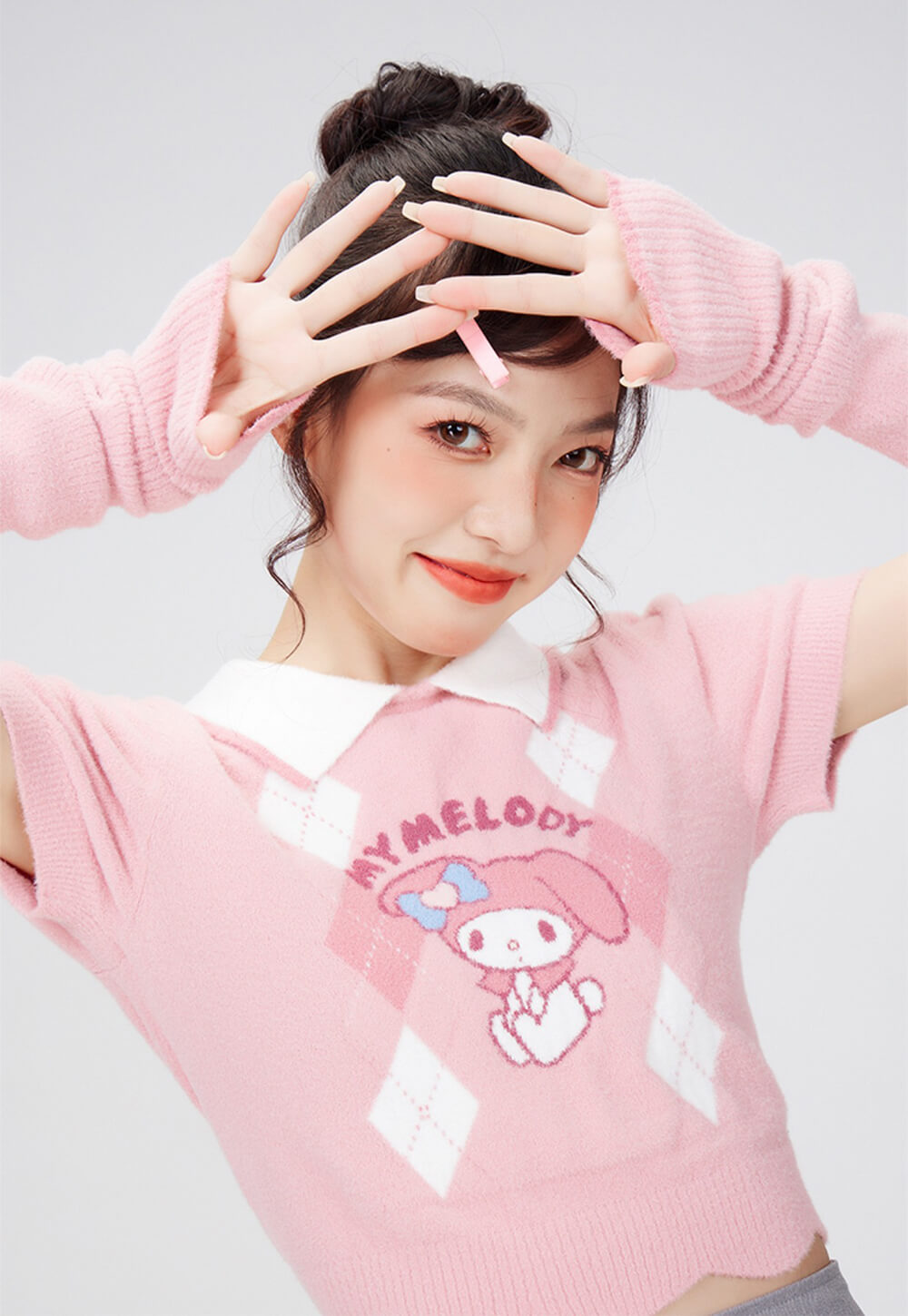 pink-cute-argyle-pattern-collared-sanrio-crop-sweater-my-melody
