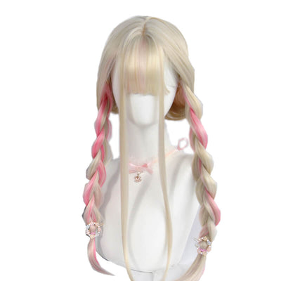 pink-dyed-light-gold-hair-wig-braided-hairstyle