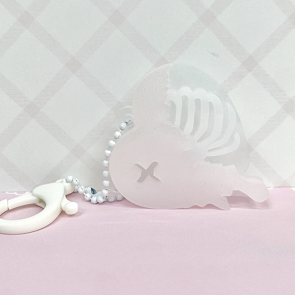 pink-white-Rib-Cage-Heart-Resin-Charm-Keychain