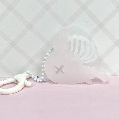 pink-white-Rib-Cage-Heart-Resin-Charm-Keychain