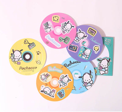 pochacco-music-disc-shaped-sticker-5-sheets-set