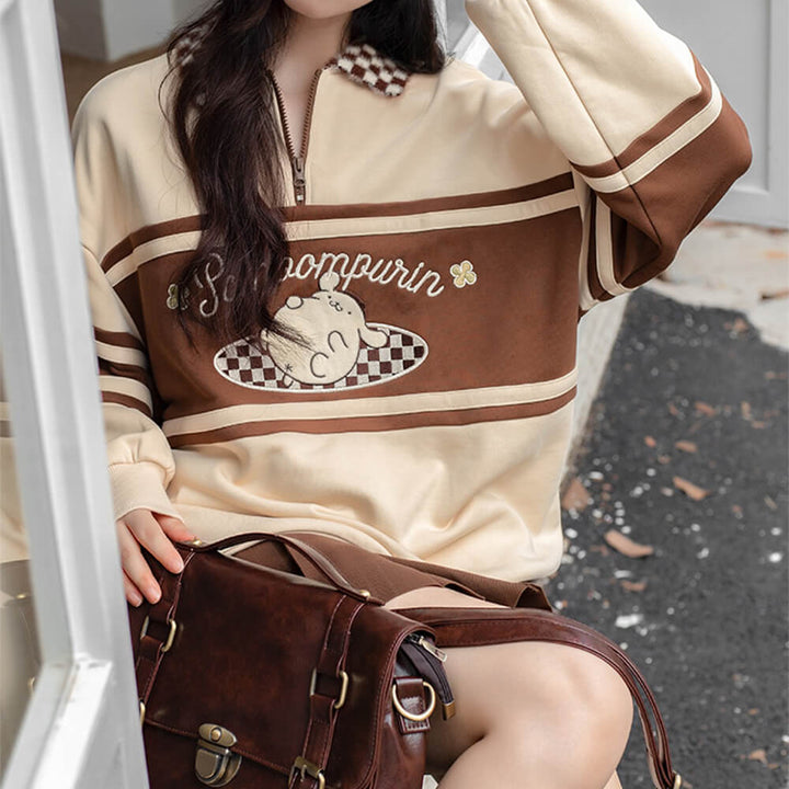 pompompurin-half-zip-