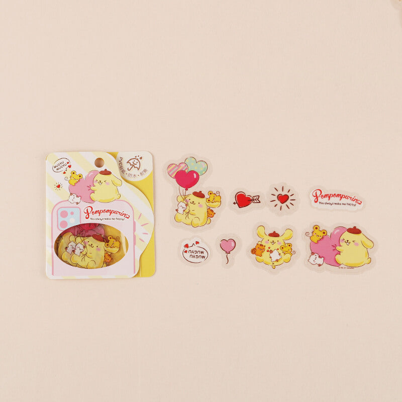 pompompurin-waterproof-sticker-flakes-phone-shaped-pack