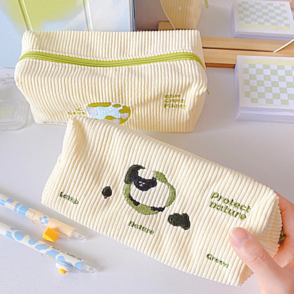 protect-nature-series-lamb-and-earth-graphic-lamb-wool-fluffy-zippered-pencil-cases