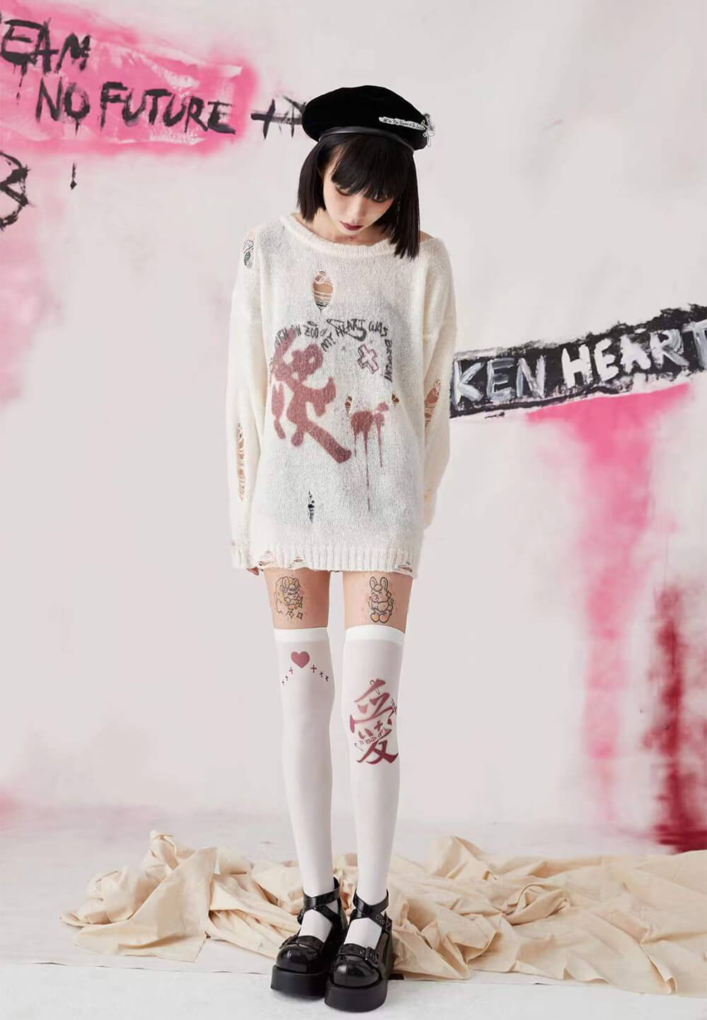 punk-bleeding-love-white-ripped-sweater