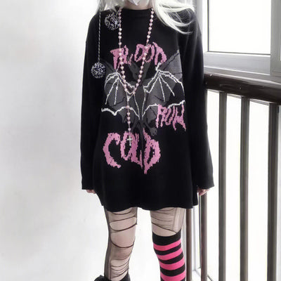 punk-halloween-bat-sweater-in-black