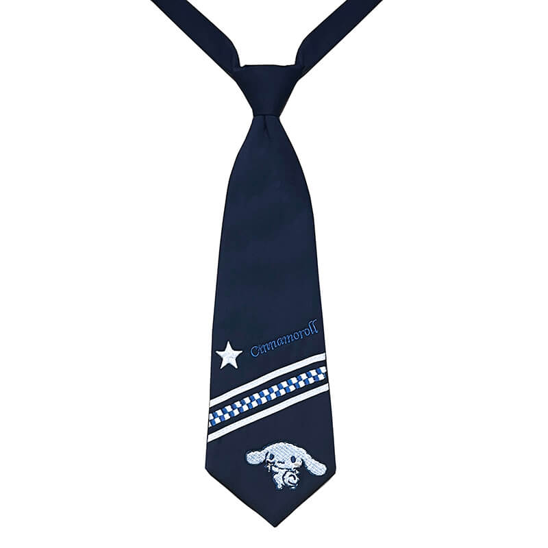 sanrio-authorized-cinnamoroll-embroidery-necktie-in-navy-blue