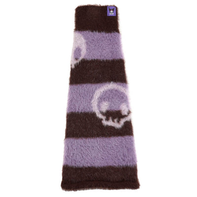 sanrio-authorized-kuromi-purple-striped-skull-graphic-leg-warmers