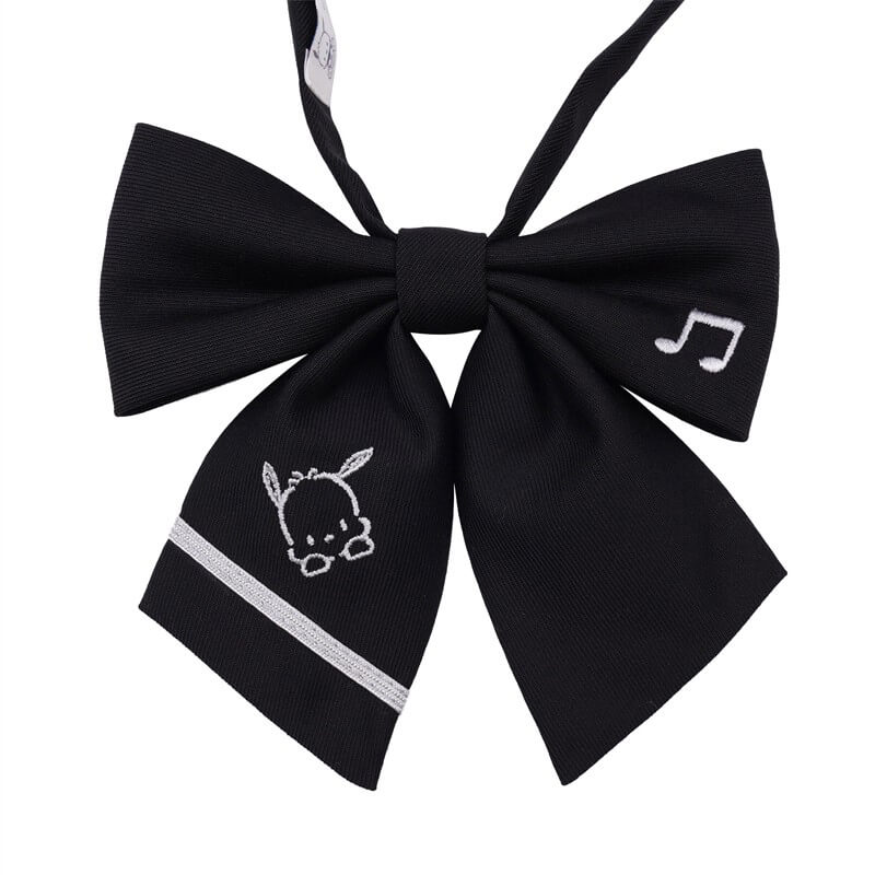 sanrio-authorized-pochacco-musical-note-embroidery-japanese-jk-uniform-bow-tie