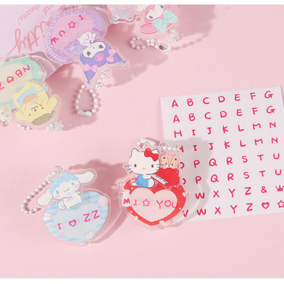 sanrio-characters-diy-clip-keychain-with-letters-sticker
