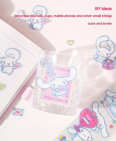 sanrio-characters-glittery-tape-sticker-diy-on-cups