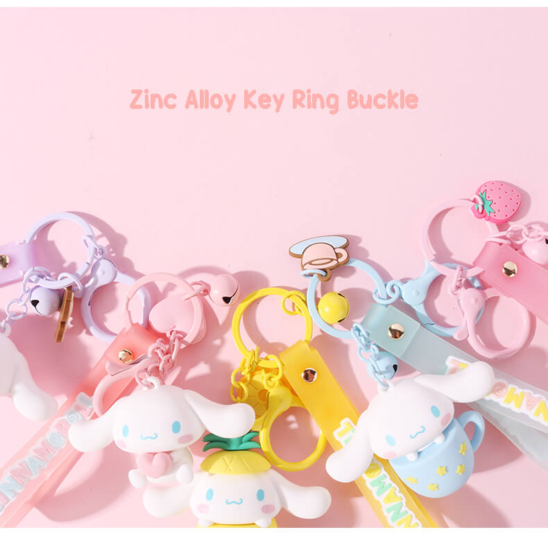 sanrio-cinnamoroll-doll-wristlet-keychains-with-zinc-alloy-keyring-buckle