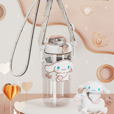 sanrio-colorful-series-cinnamoroll-sleeve-tritan-straw-bottle-with-adjustable-graphic-strap-650ml