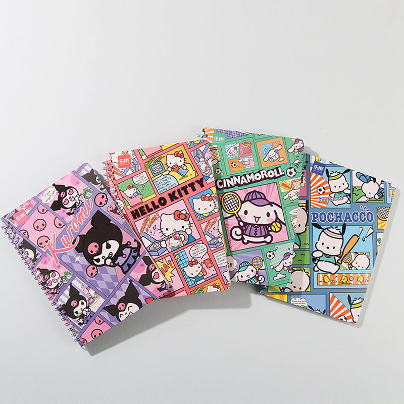 sanrio-comic-series-kuromi-hello-kitty-cinnamoroll-pochacco-binder-notebooks-a5