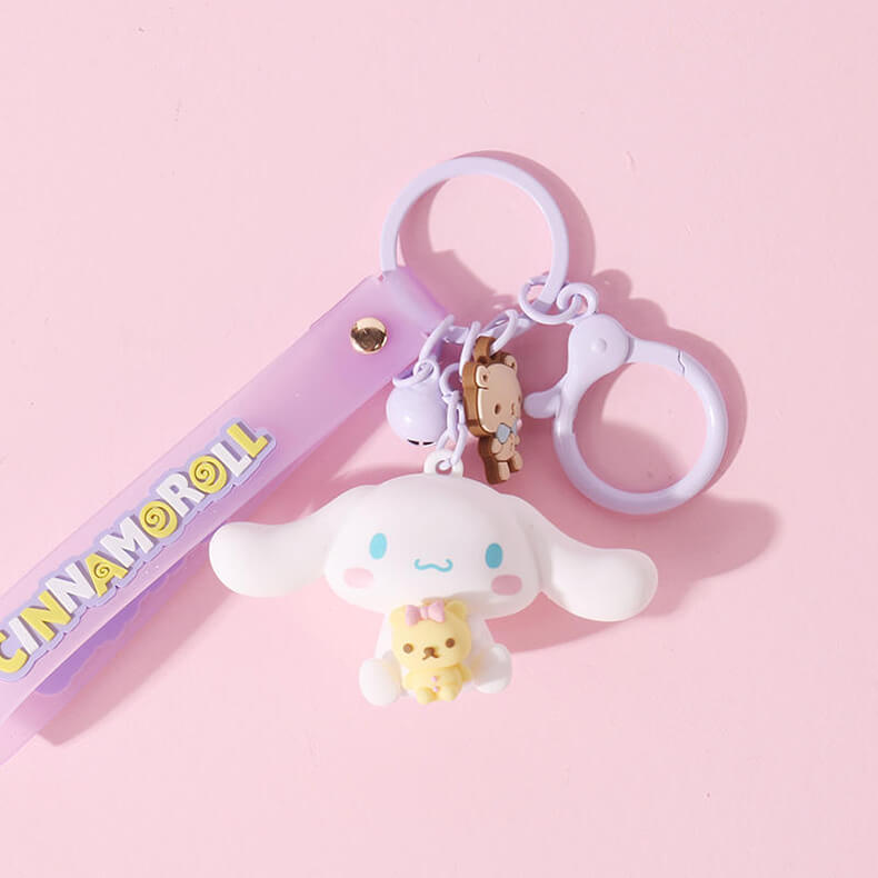 sanrio-fun-moment-series-bear-cinnamoroll-doll-wristlet-keychain