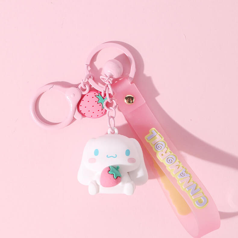 sanrio-fun-moment-series-strawberry-cinnamoroll-doll-wristlet-keychain