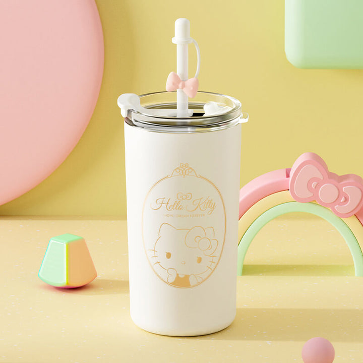 Hello Kitty Thermos Tumbler With Straw 460ml – KawaiiEnvy