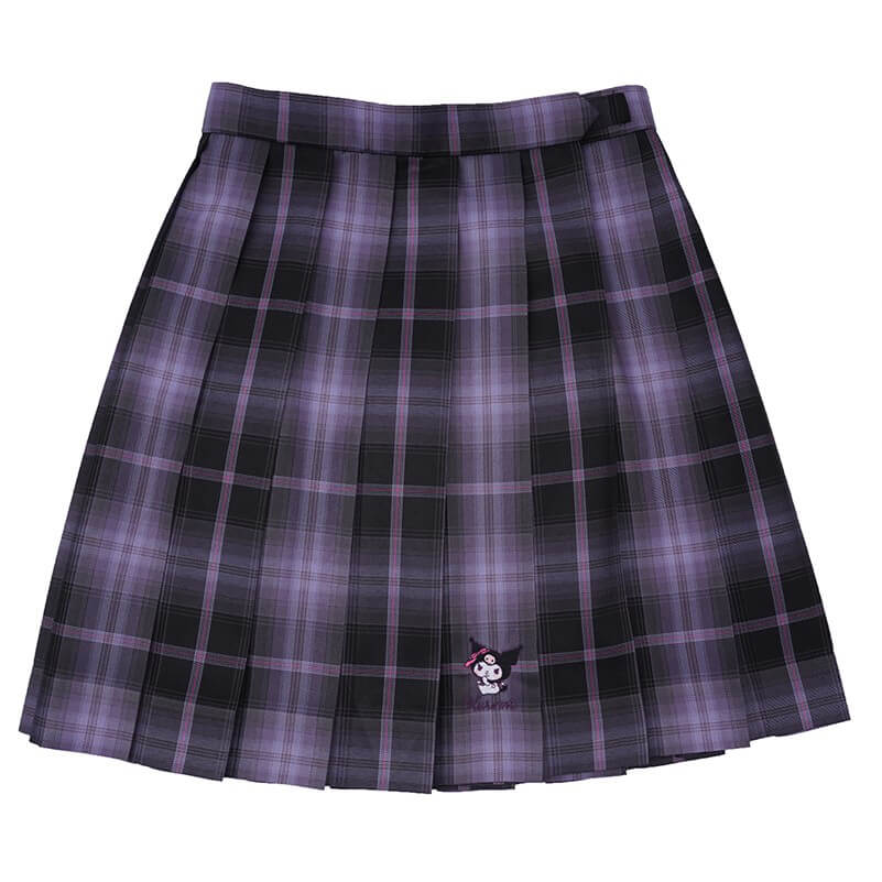Kuromi JK Plaid Pleated Skirt – KawaiiEnvy