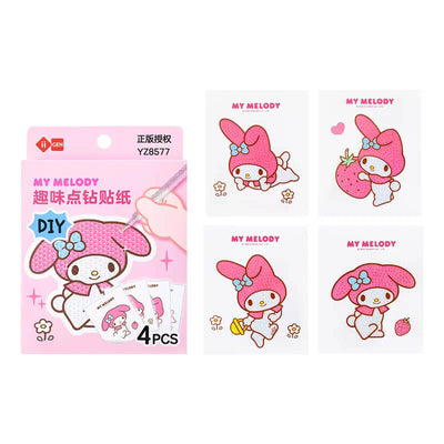 Diamond Painting Hello Kitty Stickers, Completed Set of 9 Diamond Painting  Stickers, Girls Stickers, Room Decorations 