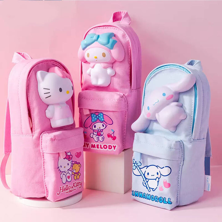 Sanrio Backpack Shaped Squishy Pencil Case cinnamoroll Backpack Case