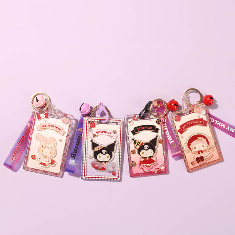 sanrio-licensed-rose-and-earl-series-kuromi-and-my-melody-card-holder-keychains