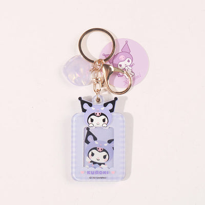 sanrio-otomodachi-kigurumi-purple-kuromi-baku-1-inch-photocard-holder-keychain