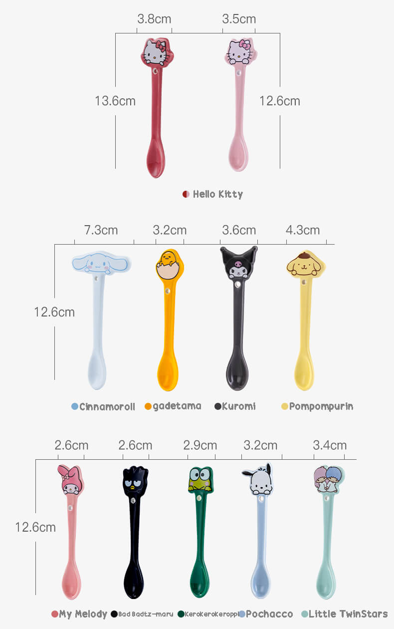 size-measurement-refference-of-the-sanrrio-characters-shaped-ceramic-spoons