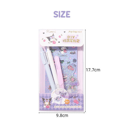 size-of-kuromi-diy-sticker-deco-gel-pen-set-with-gel-pens-sticker-sheet-tweezers-and-dot-glue